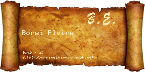 Borsi Elvira névjegykártya